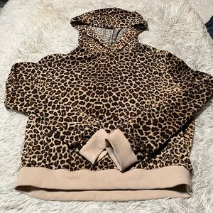 Leopard print hoodie. Womens size large.